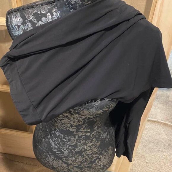 White House Black Market Black Stretch Palazzo / Wide Leg Pants, L - Picture 2 of 2